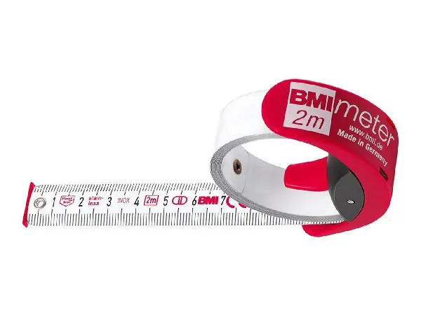 Cinta metrica de bolsillo BMImeter 2mx16mm blanca BMI