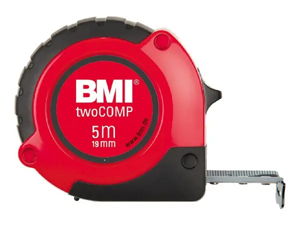 Cinta metrica de bolsillo twoCOMP 10mx25mm BMI