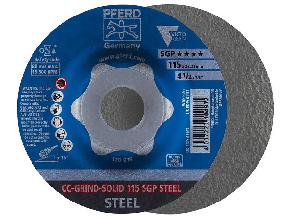 muela abrasiva CC-Grind Solid SGP STEEL 115mm PFERD