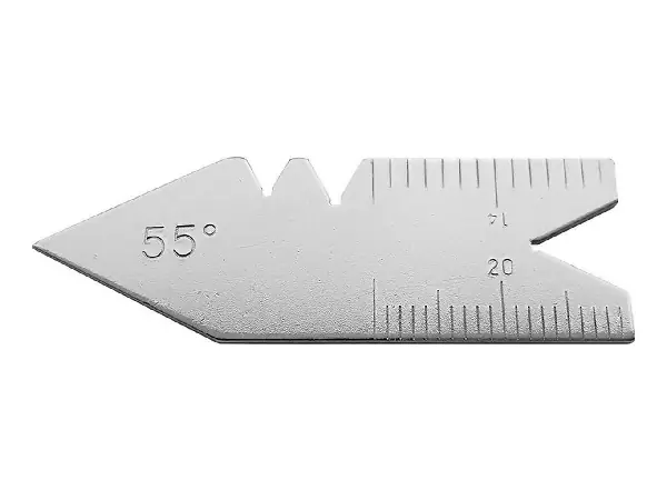 Calibre de acero de rosca triangular 55 FORMAT