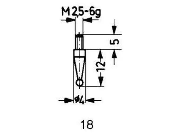 Calibre de medicion acero tipo 18/ 2.0mm KÄFER  