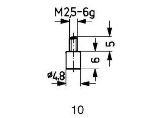 Calibre de medicion acerotipo 10/4.8mm KÄFER