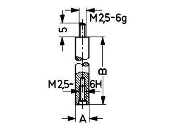 Pieza prolongacion para inserto de medicion 80mm KÄFER