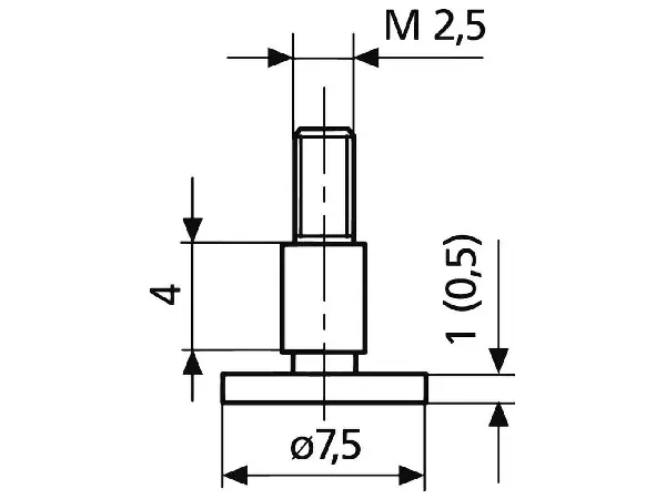 Calibre de medicion para plato 7,5x1,0mm MAHR